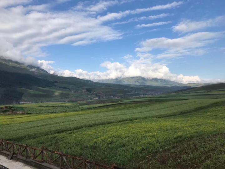 青海祁连卓尔山就是一个有积雪有草原，有菜花的地方，要说景点有多好玩，不好玩，自驾游开车都不能直接开进景区才好玩，但是景区里面的风景就是随手一拍都美。